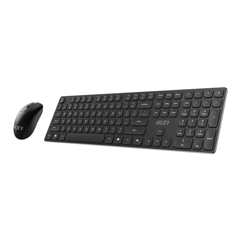MSI FORGE K210 WIRELESS COMBO clavier Souris incluse maison/bureau USB QWERTY Anglais américain Noir