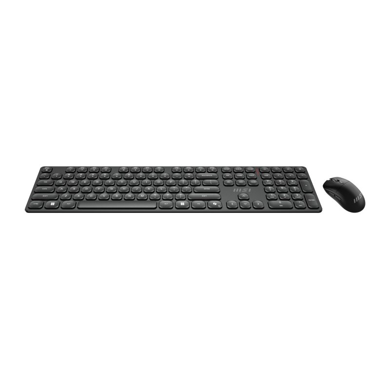 MSI FORGE K210 WIRELESS COMBO clavier Souris incluse maison/bureau USB QWERTY Anglais américain Noir
