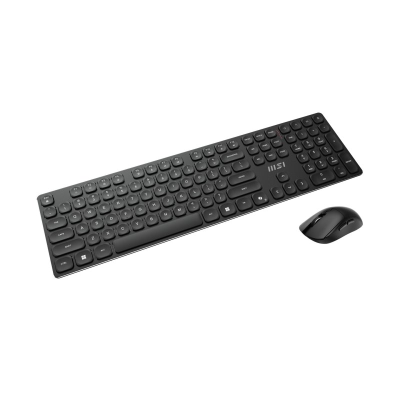 MSI FORGE K210 WIRELESS COMBO clavier Souris incluse maison/bureau USB QWERTY Anglais américain Noir