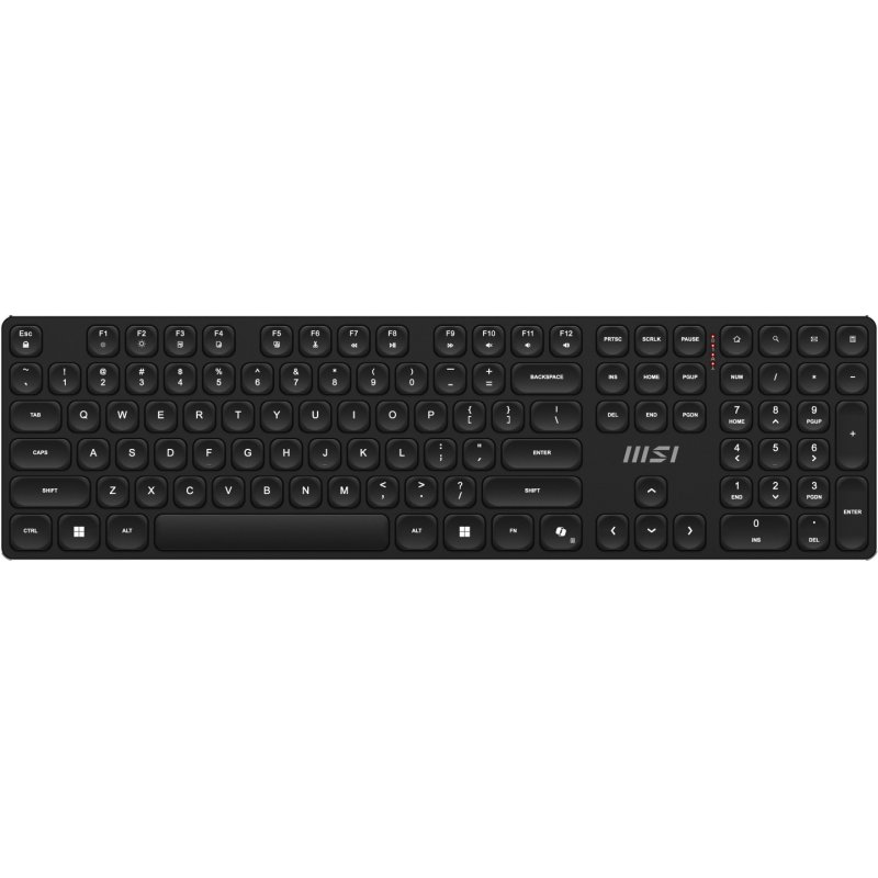 MSI FORGE K210 WIRELESS COMBO keyboard Mouse included Home/Office USB QWERTY US English Black