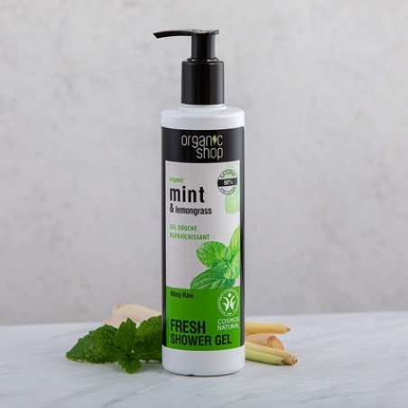 Organic Shop Refreshing Mint Lemongrass Apricot Shower Gel 280ml