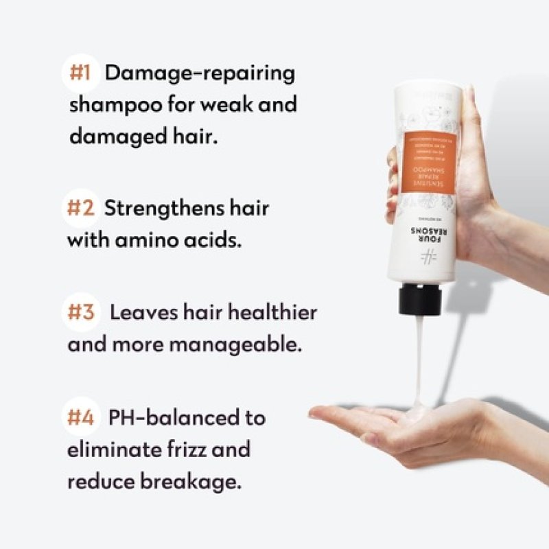 No nothing Sensitive Repair Shampoo Fragrance Free Hypoallergenic Unscented Repairing Shampoo For Damaged Hair 10.15 oz