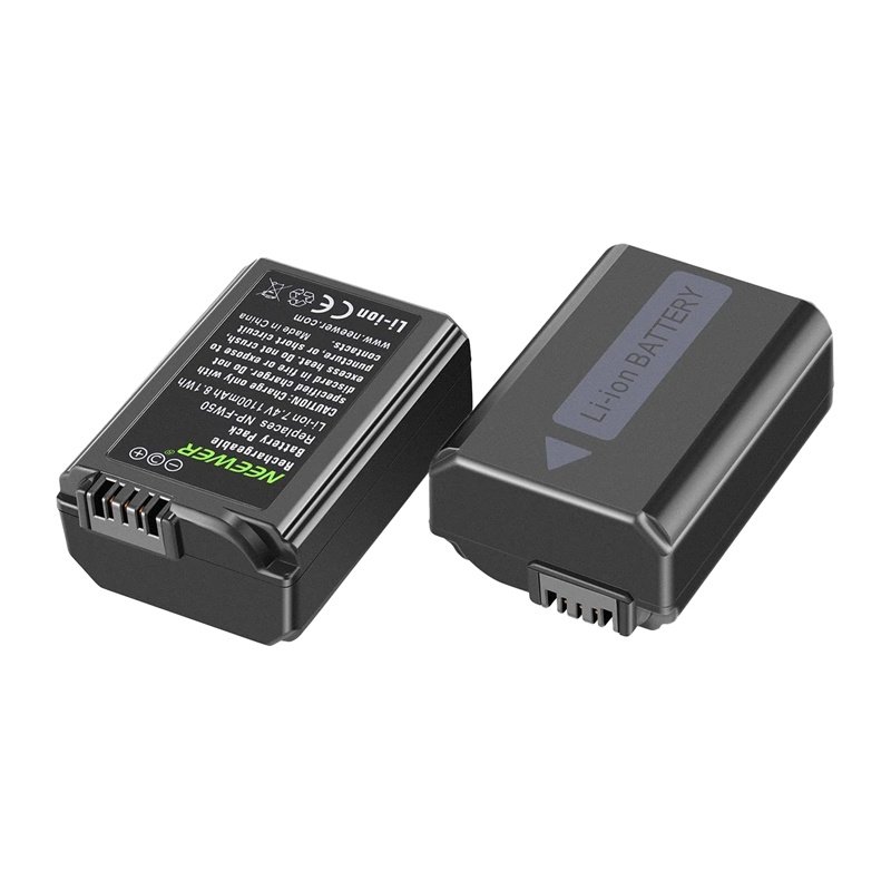 Set of 2 Sony replacement batteries and a NEEWER NP-FW50 charger