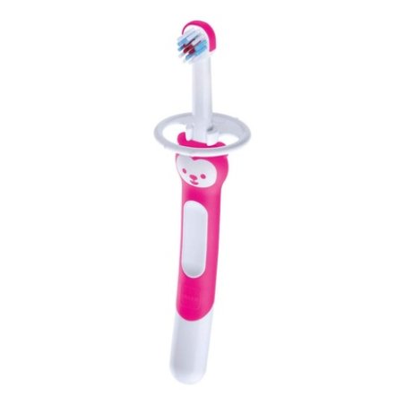 Mam Training Brush Children's Toothbrush with Long Handle 5 Months Pink
