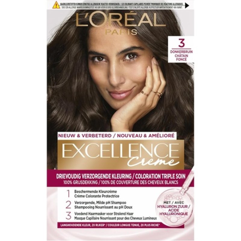 Loreal Paris Excellence Cool Creme 311 Ultra As Dark Brown Hair Dye