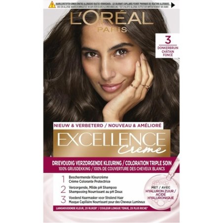 Loreal Paris Excellence Cool Creme 311 Ultra As Dark Brown Hair Dye