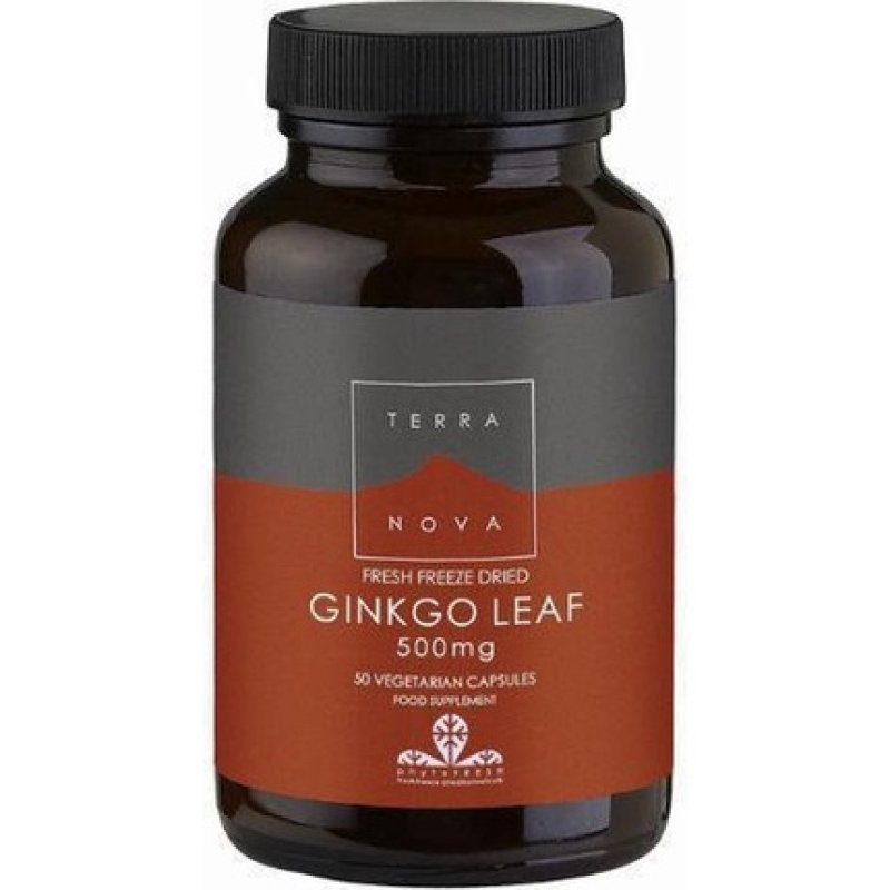 Terranova Ginkgo Leaf 500mg Dietary Supplement For Strong Memory 50 Capsules