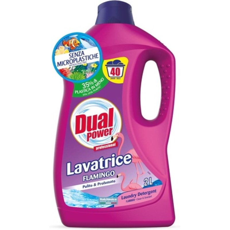 Italchimica Dual Power Washing Machine Liquid 40 Wash Flamingo