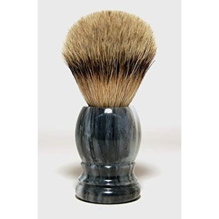Rasura Shaving Brush Real Badger Hair Silvertip Marble Grey