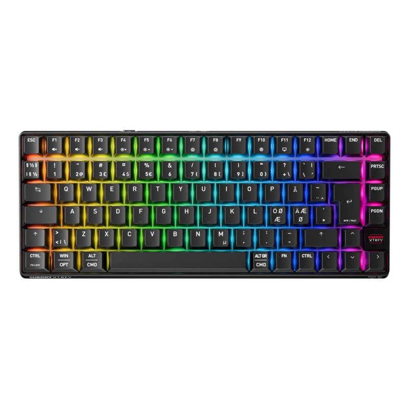 CHERRY XTRFY K33 Compact Wireless keyboard Gaming USB RF Wireless Bluetooth QWERTY Nordic Black