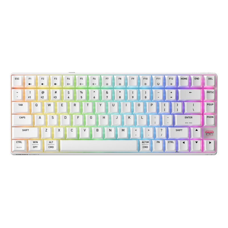 CHERRY XTRFY K33 Compact Wireless clavier Gaming USB RF Wireless Bluetooth QWERTY Anglais américain Blanc