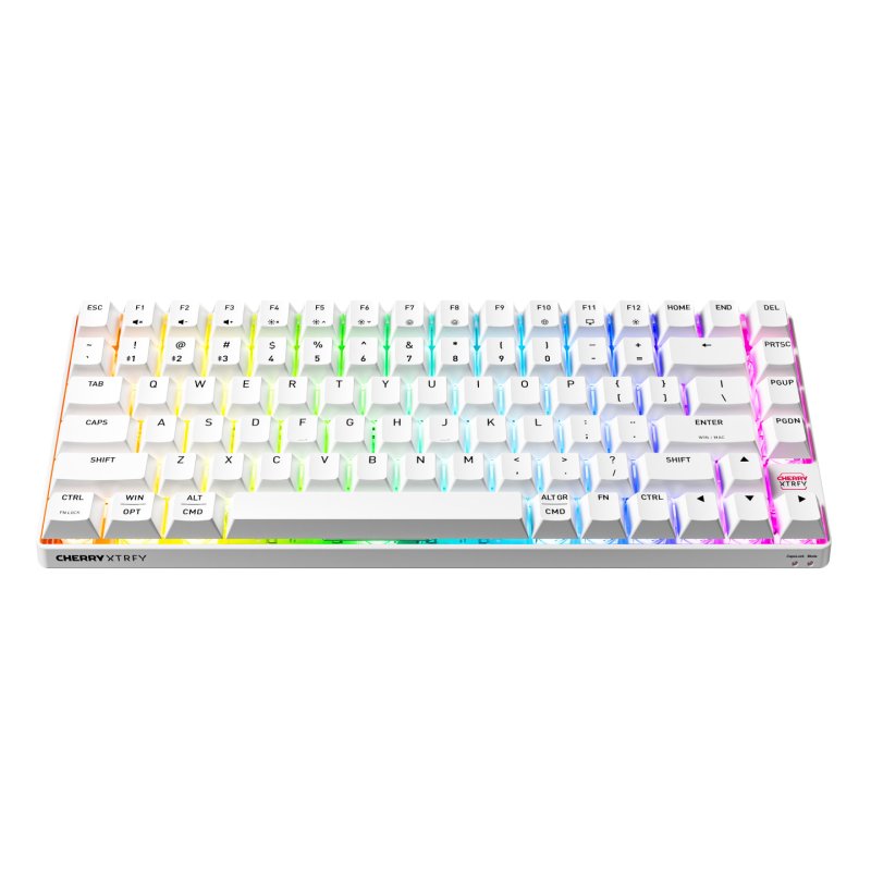 CHERRY XTRFY K33 Compact Wireless clavier Gaming USB RF Wireless Bluetooth QWERTY Anglais américain Blanc