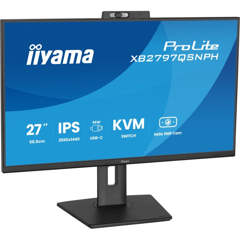 iiyama ProLite XB2797QSNPH-B1 27IN IPS LCD 4MS 2560X1440 350CD/M2 HDMI/DP/USB 2 computer monitor 68.6 cm (27") 2560 x