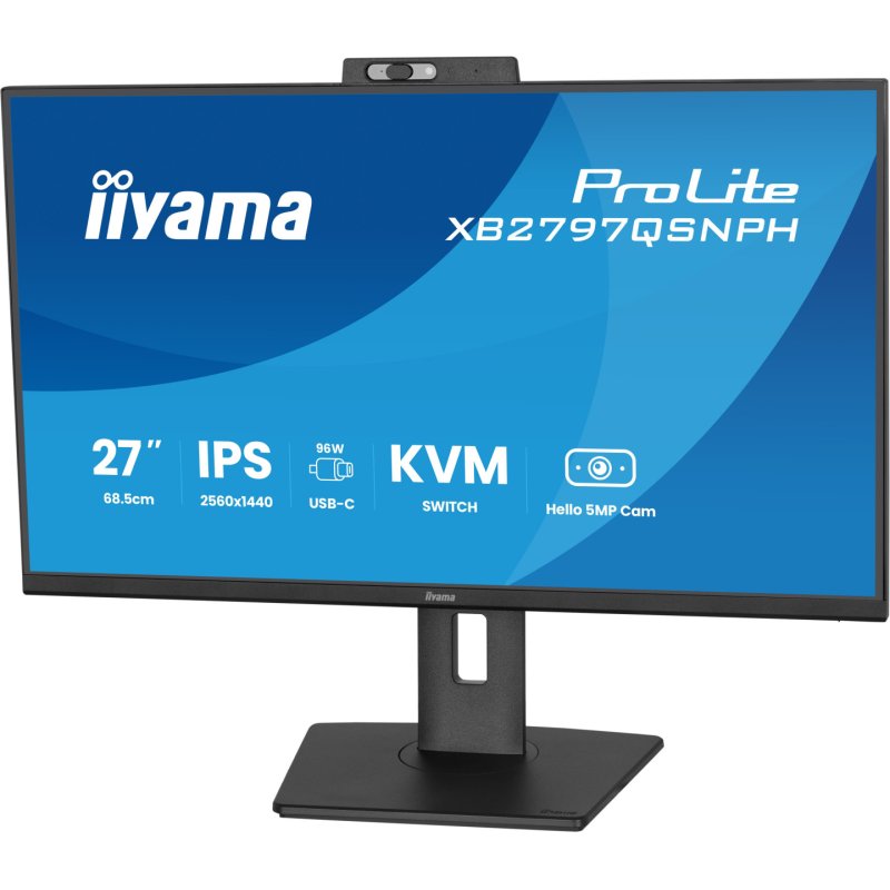 iiyama ProLite XB2797QSNPH-B1 27IN IPS LCD 4MS 2560X1440 350CD/M2 HDMI/DP/USB 2 computer monitor 68.6 cm (27") 2560 x