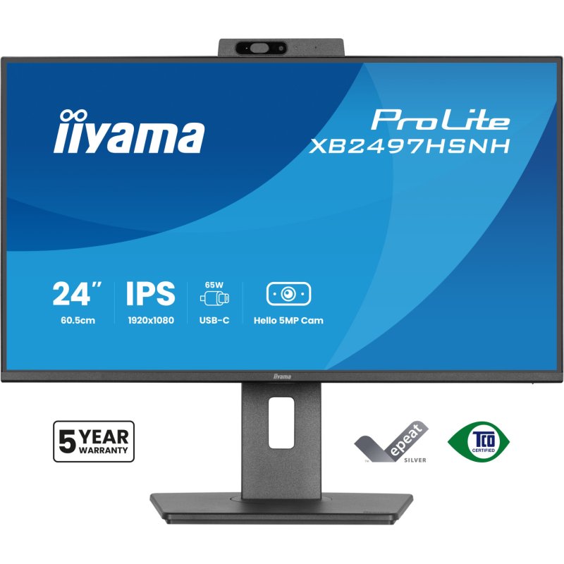 iiyama ProLite XB2497HSNH-B1 24IN IPS LCD 4MS 1920X1080 350CD/M2 HDMI/DP/USB 2 computer monitor 60.5 cm (23.8") 1920 x