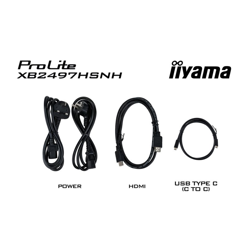 iiyama ProLite XB2497HSNH-B1 24IN IPS LCD 4MS 1920X1080 350CD/M2 HDMI/DP/USB 2 computer monitor 60.5 cm (23.8") 1920 x