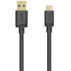 Hama 00202006 USB cable USB 3.2 Gen 1 (3.1 Gen 1) 1.5 m USB A USB C 5 Gbit/s Black