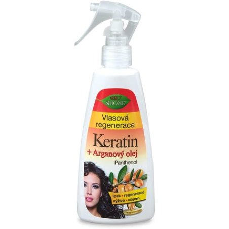 Bione Regenerating Leave in Conditioner with Keratin and Argan Oil and Panthenol without Mineral Oil Silicone Parabens