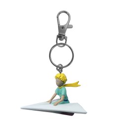 PORTE-CLES LE PETIT PRINCE SUR L&aposAVION EN PAPIER