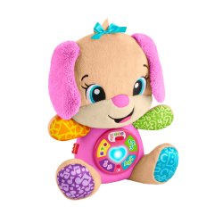Fisher-Price Laugh & Learn Smart Stages Sis Pink Plush Baby Musical Learning Toy, Multilanguage Version