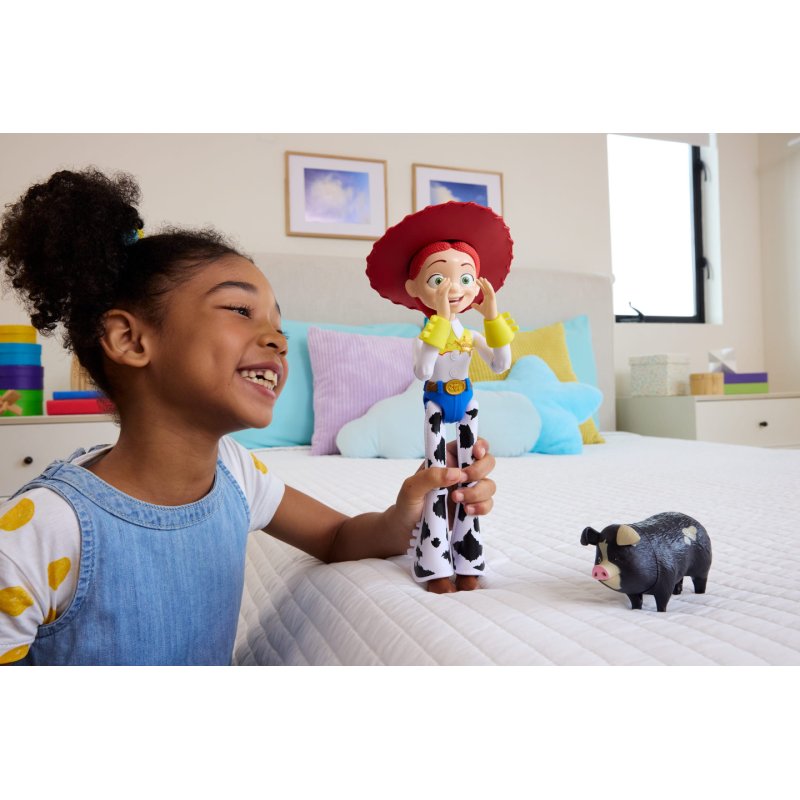 Disney Pixar Disney and Pixar Toy Story 5 Critter Talk Jessie, 12 Inch Action Figure Toy & JD Pig, 35 Sounds