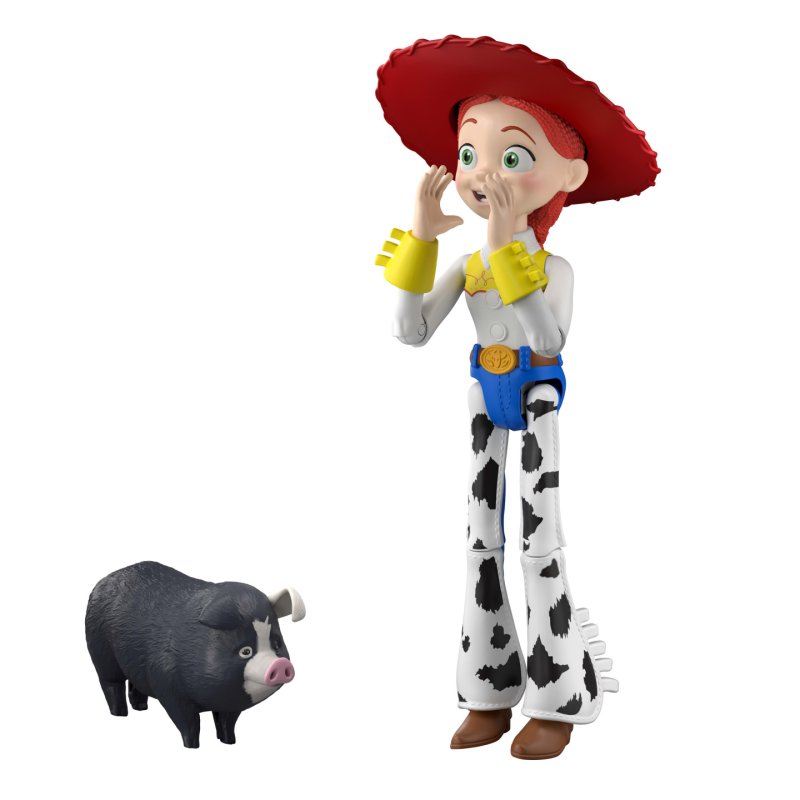 Disney Pixar Disney and Pixar Toy Story 5 Critter Talk Jessie, 12 Inch Action Figure Toy & JD Pig, 35 Sounds