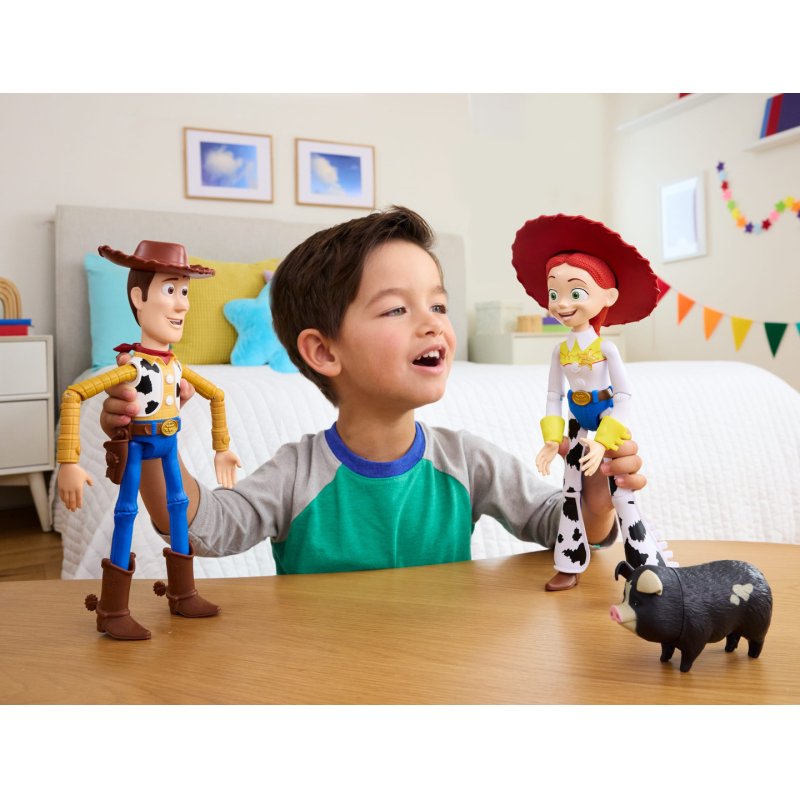 Disney Pixar Disney and Pixar Toy Story 5 Critter Talk Jessie, 12 Inch Action Figure Toy & JD Pig, 35 Sounds