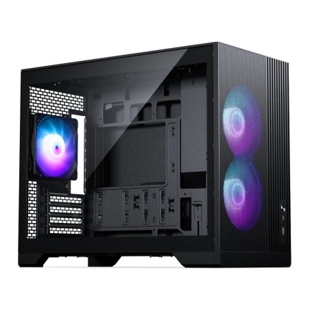 PHANTEKS XT M3 PC-Gehäuse, Mini-Gehäuse, mATX, RGB, Tempered Glass - inklusive 3x 120-mm-Lüfter, schwarz
