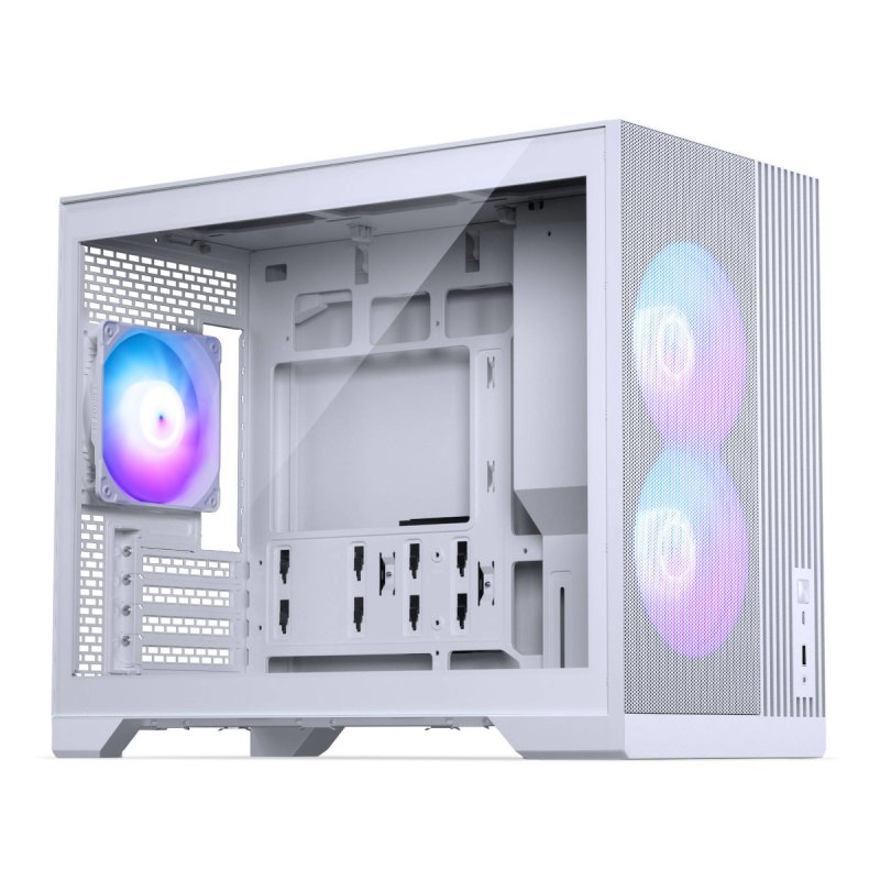 PHANTEKS XT M3 PC-Gehäuse, Mini-Gehäuse, mATX, RGB, Tempered Glass - inklusive 3x 120-mm-Lüfter, weiß