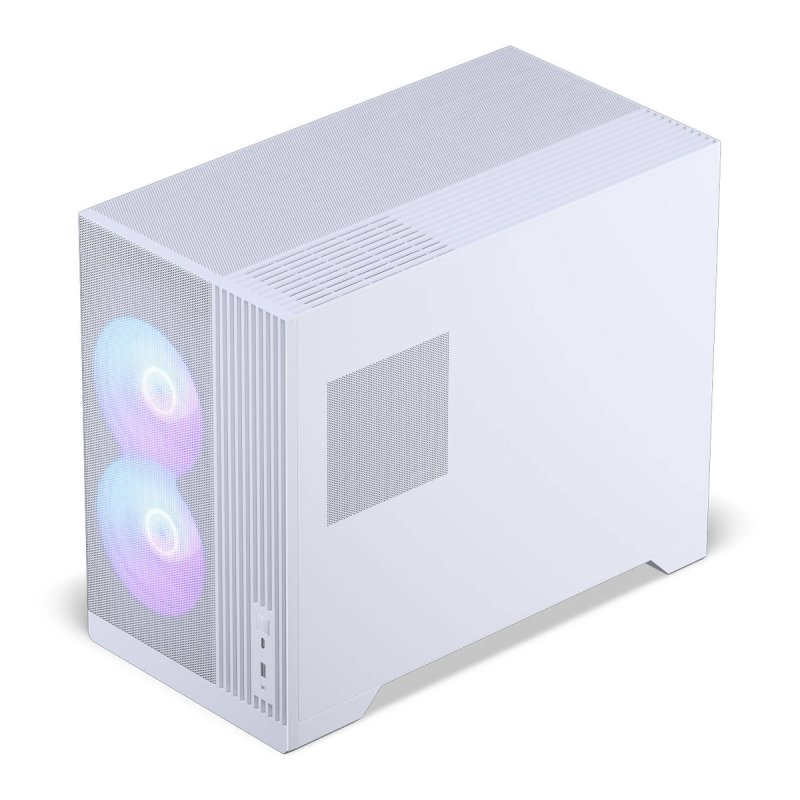 PHANTEKS XT M3 PC-Gehäuse, Mini-Gehäuse, mATX, RGB, Tempered Glass - inklusive 3x 120-mm-Lüfter, weiß