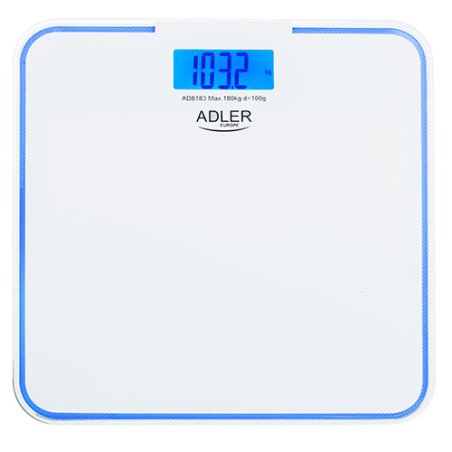 Adler AD 8183 balance Carré Bleu, Blanc Pèse-personne électronique