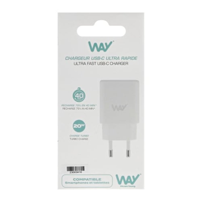 TNB Chargeur secteur Way USB-C PD 20W