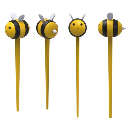 Winkee - Chopsticks - Bee Food Pick Set - Vibrant Yellow and Black - Approximately 3 inches