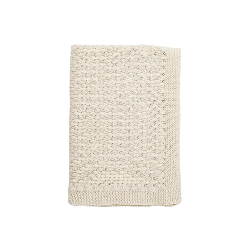 Ooh Noo - Bubbles Baby Blanket - Sand - 75x95 cm