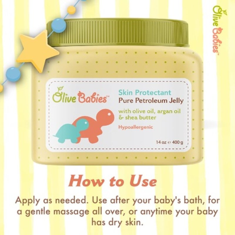 Olive Babies Skin Protectant Pure Petroleum Jelly 8 Oz