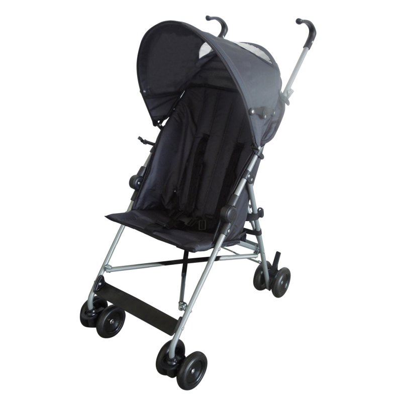 Asalvo - Pushchair Moving - Coal - Unfolded: 46 cm W x 74 cm L x 94 cm H Folded: 107 cm W x 22 cm L x 22 cm H