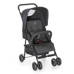 Asalvo - Stroller Berlin - Black - Unfolded: 47.5 cm x 79 cm x 99 cm, Folded: 47.5 cm x 79 cm x 22 cm