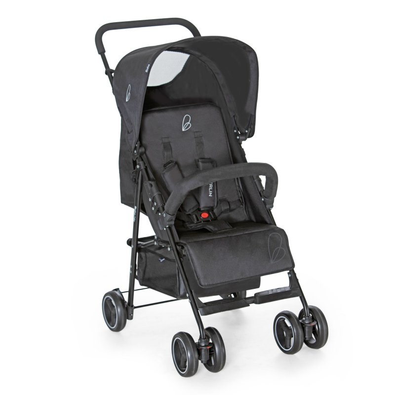 Asalvo - Stroller Berlin - Black - Unfolded: 47.5 cm x 79 cm x 99 cm, Folded: 47.5 cm x 79 cm x 22 cm