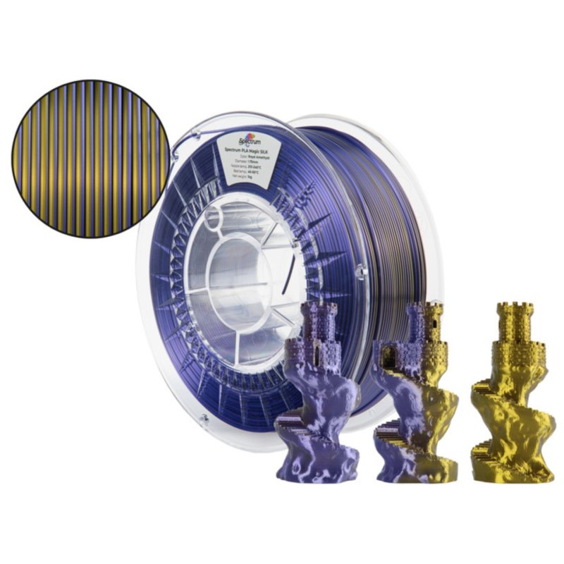 Spectrum Filaments 81405 matériel d'impression 3D Acide polylactique (PLA), Soie Multicolore 1 kg