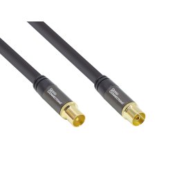 Alcasa GC-M2051 câble coaxial RG-6/U 1 m IEC/Koax Noir