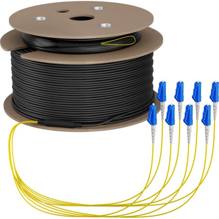 EFB Elektronik O8322S140OS2 câble InfiniBand et à fibres optiques 140 m 8x LC U-DQ(ZN) BH Noir, Bleu, Jaune