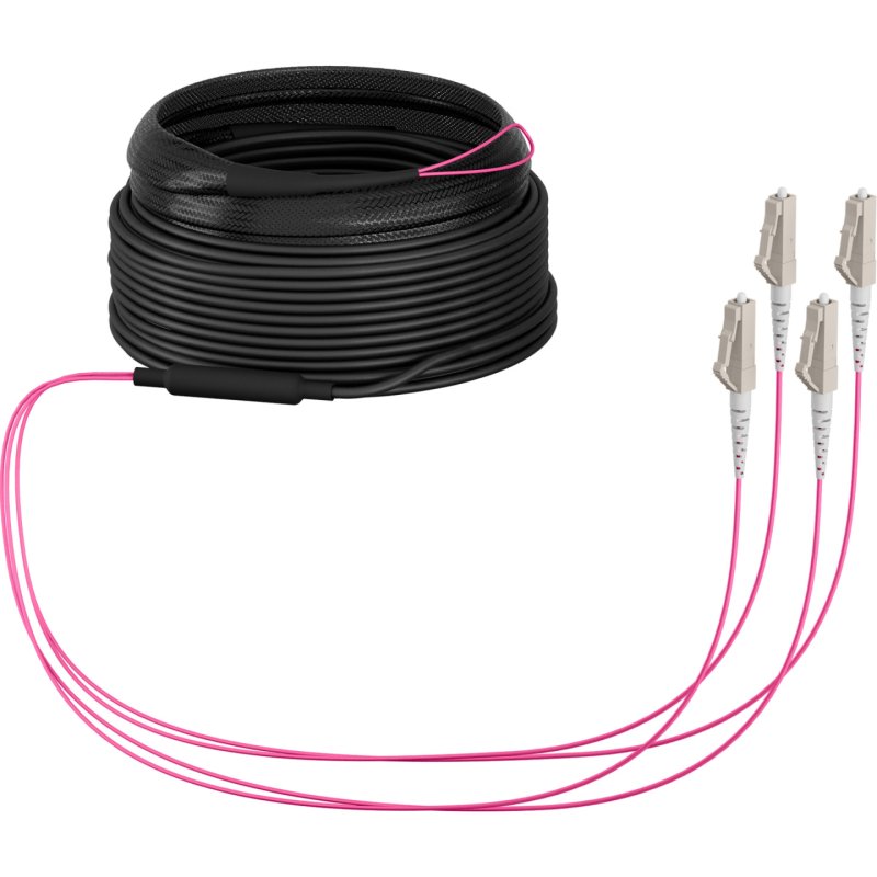 EFB Elektronik O8303S20OM4 câble InfiniBand et à fibres optiques 20 m 4x LC U-DQ(ZN) BH Beige, Noir, Magenta