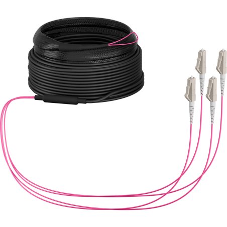 EFB Elektronik O8303S20OM4 InfiniBand/fibre optic cable 20 m 4x LC U-DQ(ZN) BH Beige, Black, Magenta