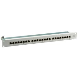 EFB Patchpanel STP 24xRJ45 Cat.6, 19 1HE, RAL7035 grau