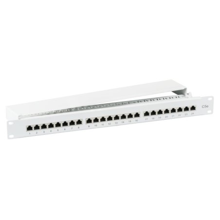 EFB Patchpanel STP 24xRJ45 Cat.5e, 19 1HE, RAL7035 grau