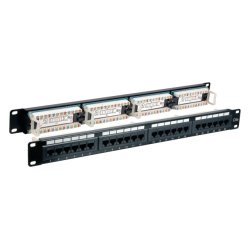 EFB Patchpanel UTP 24xRJ45 Cat.6, 19 1HE, ,180, RAL9005 schwarz