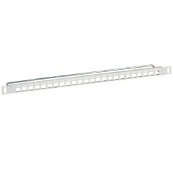 EFB Verteilerfeld 19" 0,5HE 24-Port, Metall, grau RAL7035