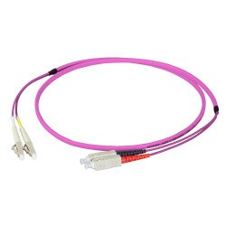 EFB Duplex Patchkabel Flat-Twin LC-SC OM4 50m LSZH 3x5mm erikaviolett