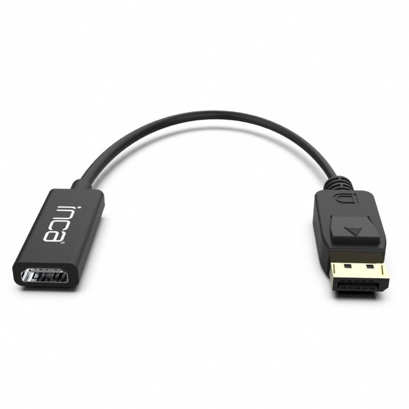 Inca IDTH-07 video cable adapter 0.2 m DisplayPort HDMI Type A (Standard) Black
