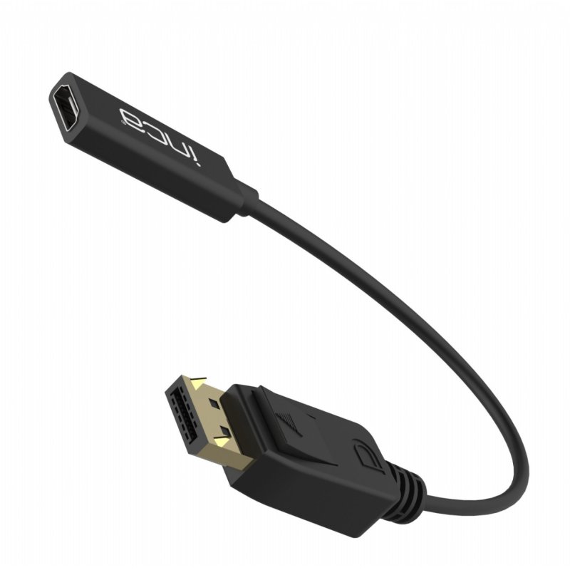 Inca IDTH-07 câble vidéo et adaptateur 0,2 m DisplayPort HDMI Type A (Standard) Noir